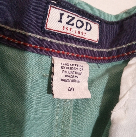 Izod flat front 100% cotton shorts men's size 40 NWT - Picture 11 of 11